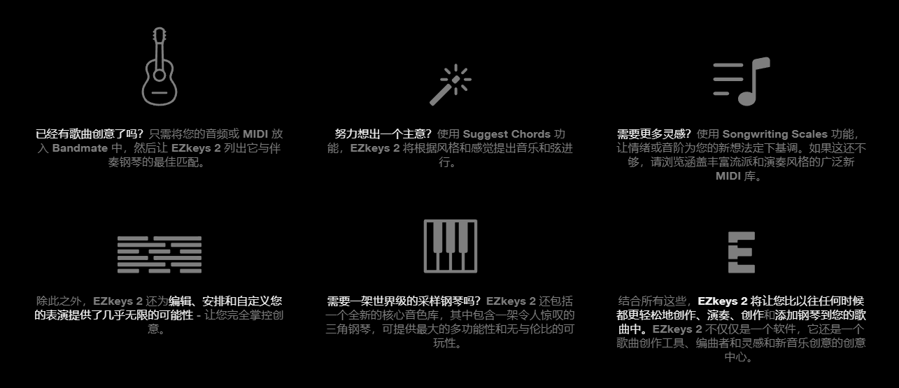 「钢琴音源」更强大的自动编曲钢琴EZkeys2.1 最新版 WIN&MAC